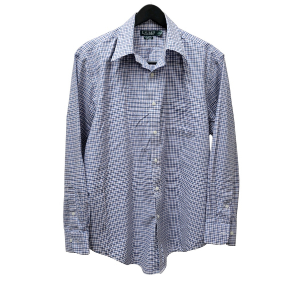Lauren Ralph Lauren Classic Fit Non-Iron Long-Sleeves Button-Up Shirt 17.5 34/35 - Picture 1 of 6
